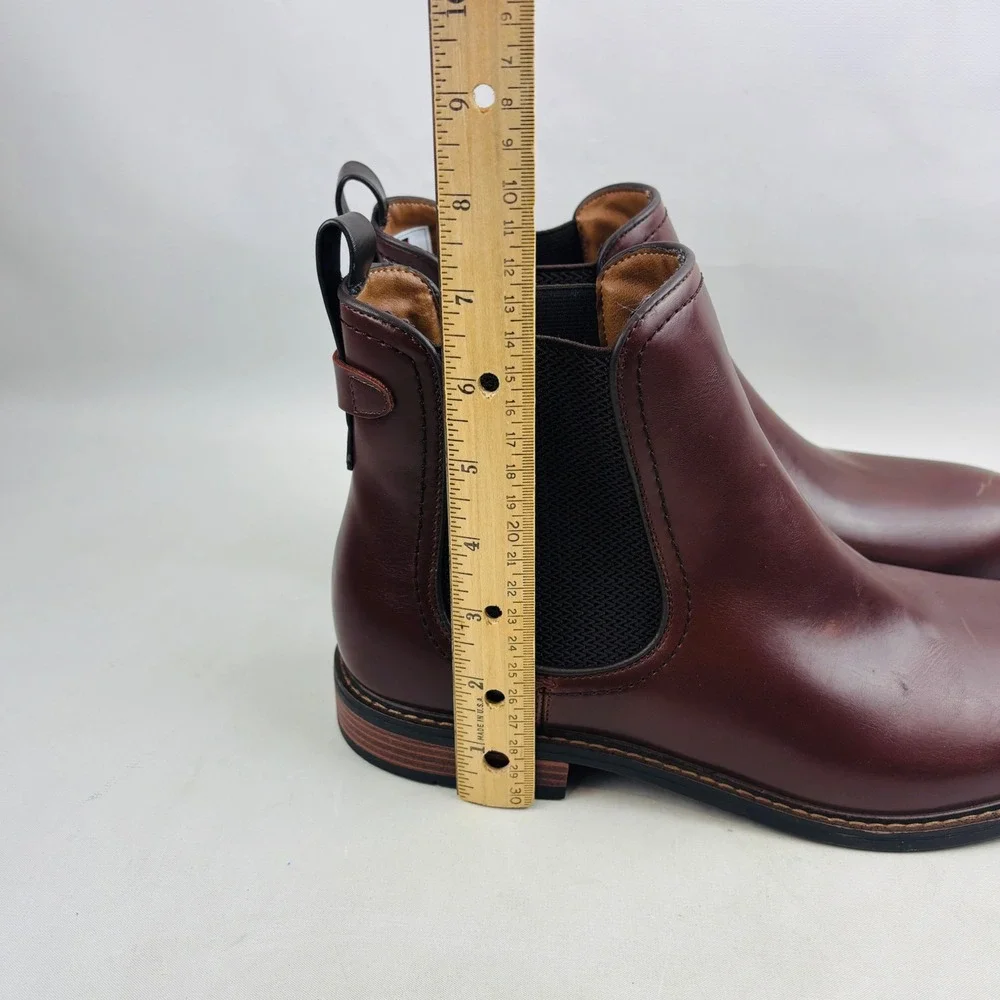 Tommy Hilfiger Vitus Chelsea Boot Mens 11 Brown Pull On Ankle Boots TMVITUS2